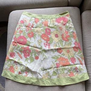 Ann Taylor Loft 4P 4 Petite XS Small S Linen Skirt